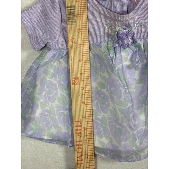 Baby Headquarters Infant Purple Floral Dress 12 Mos - Picture 7 of 9